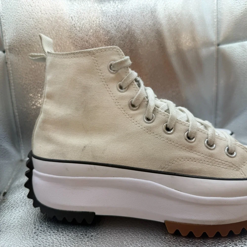Size 8.5M/10W Converse‎ Run Star Hike Beige Unisex High Top Sneakers 166799C